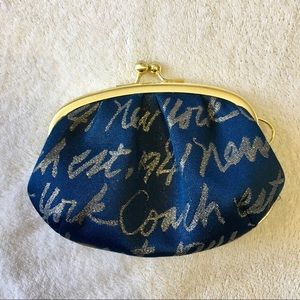 Coach | Blue Denim Metallic Script Coin Purse